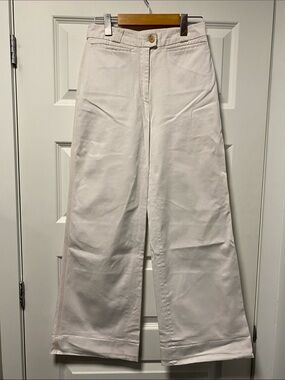 Acne Studios Tiffan LT SS18 White Bootcut Flare Trousers